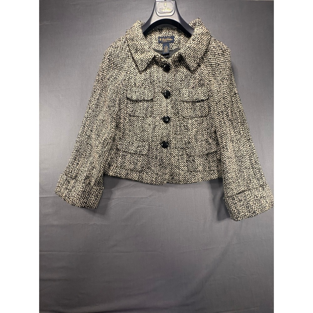 Brooks Brothers Black and White Tweed Blazer